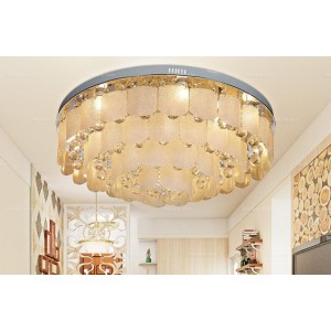 分段式吸顶灯 磨砂白玉玻璃 客厅餐厅