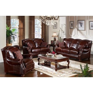 奢华霸气 进口全真皮沙发套装（1+2+3）