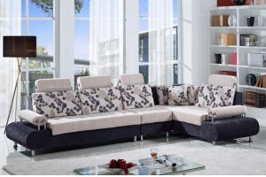 温柔海风 唯美布艺左转角沙发（1+3+左贵妃）